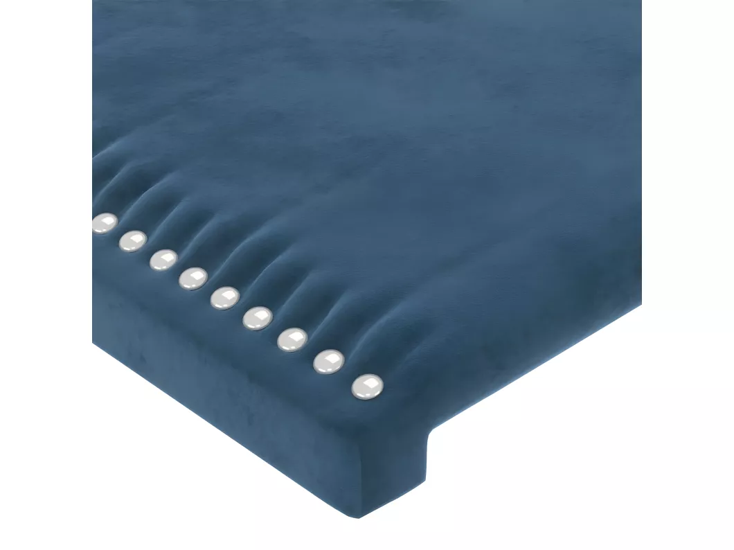 Kauf Unique Kopfteil mit Ohren Dunkelblau 147x23x118/128 cm Samt Valentinstagsangebot