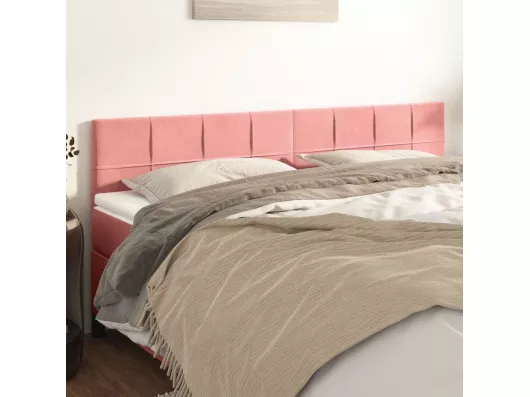 Kauf Unique Kopfteile 2 Stk. Rosa 80x5x78/88 cm Samt