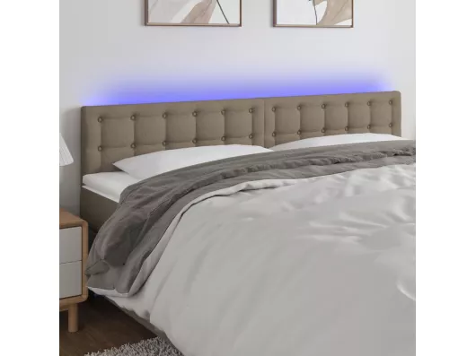 Kauf Unique LED Kopfteil Taupe 180x5x78/88 cm Stoff