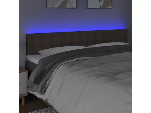 Kauf Unique LED Kopfteil Taupe 180x5x78/88 cm Stoff Top Angebot
