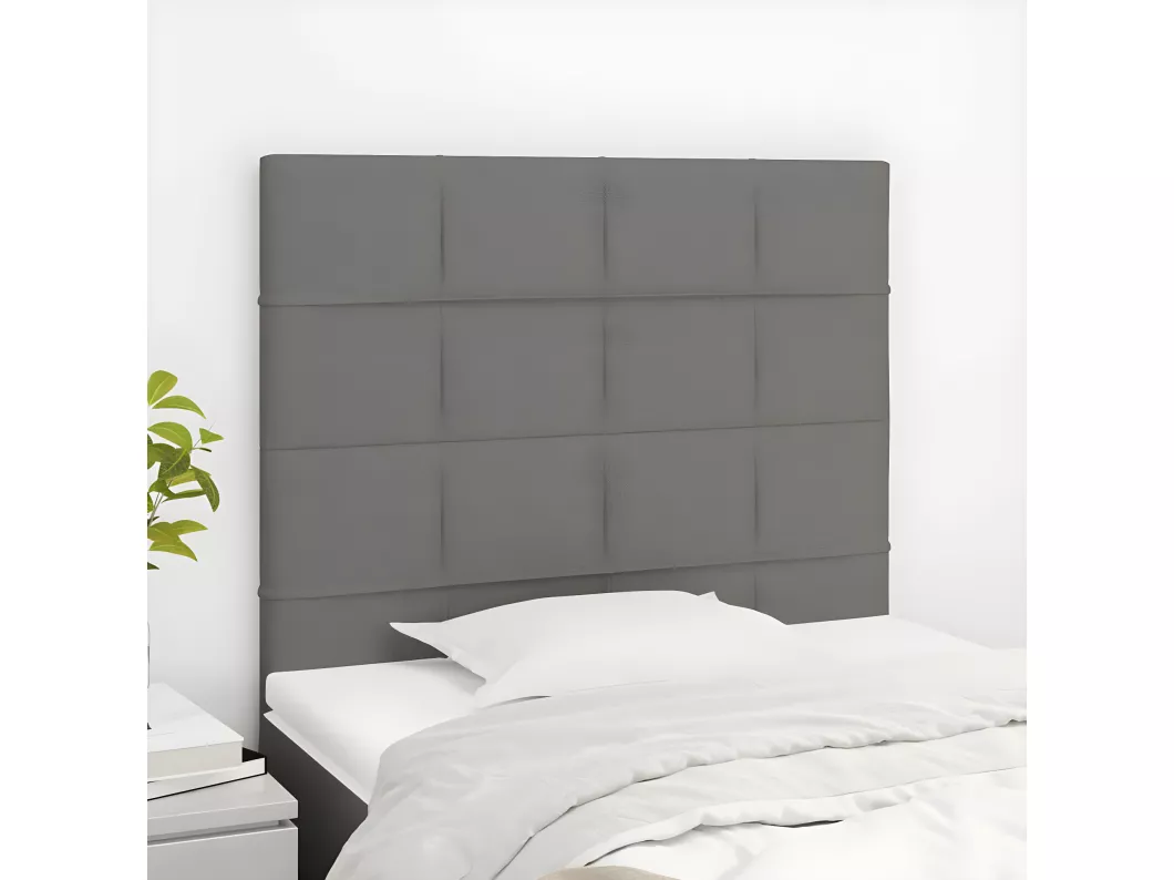 Kauf Unique Kopfteile 2 Stk. Dunkelgrau 100x5x78/88 cm Stoff