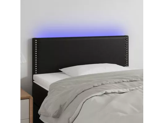 Kauf Unique LED Kopfteil Schwarz 90x5x78/88 cm Kunstleder