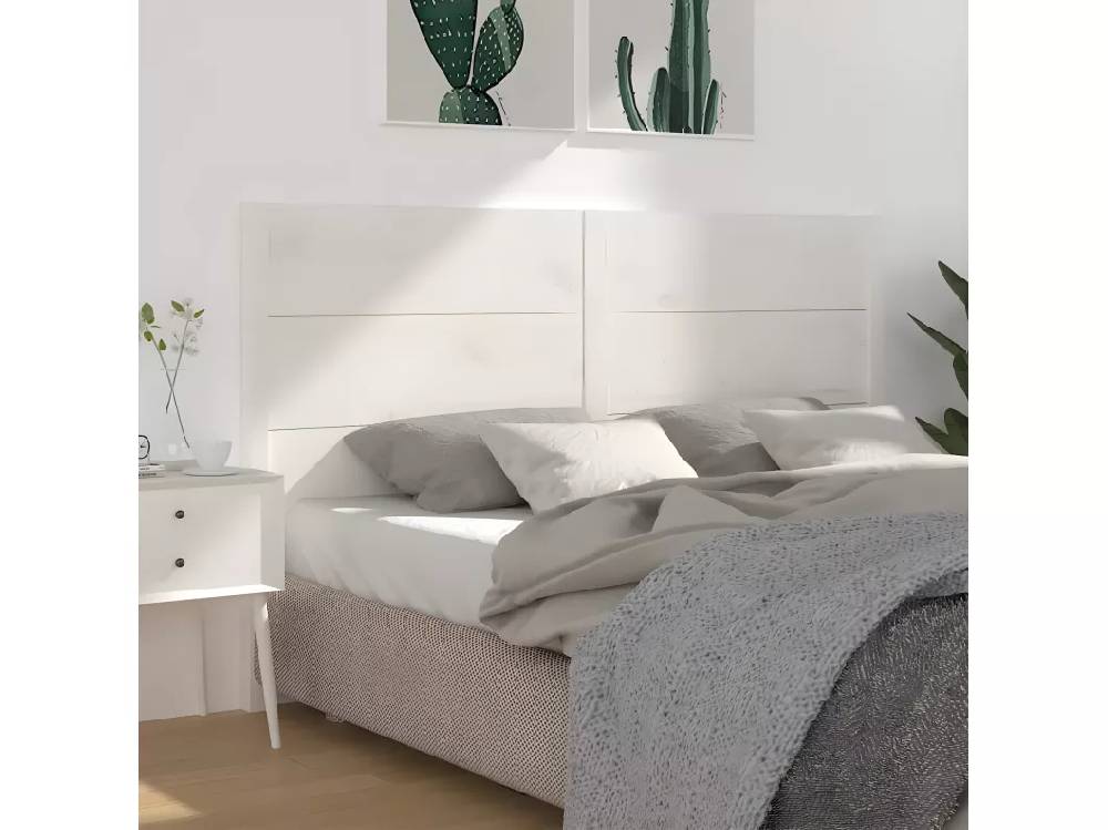 Kauf Unique Kopfteil Weiß 126x4x100 cm Massivholz Kiefer VIP-Rabatte