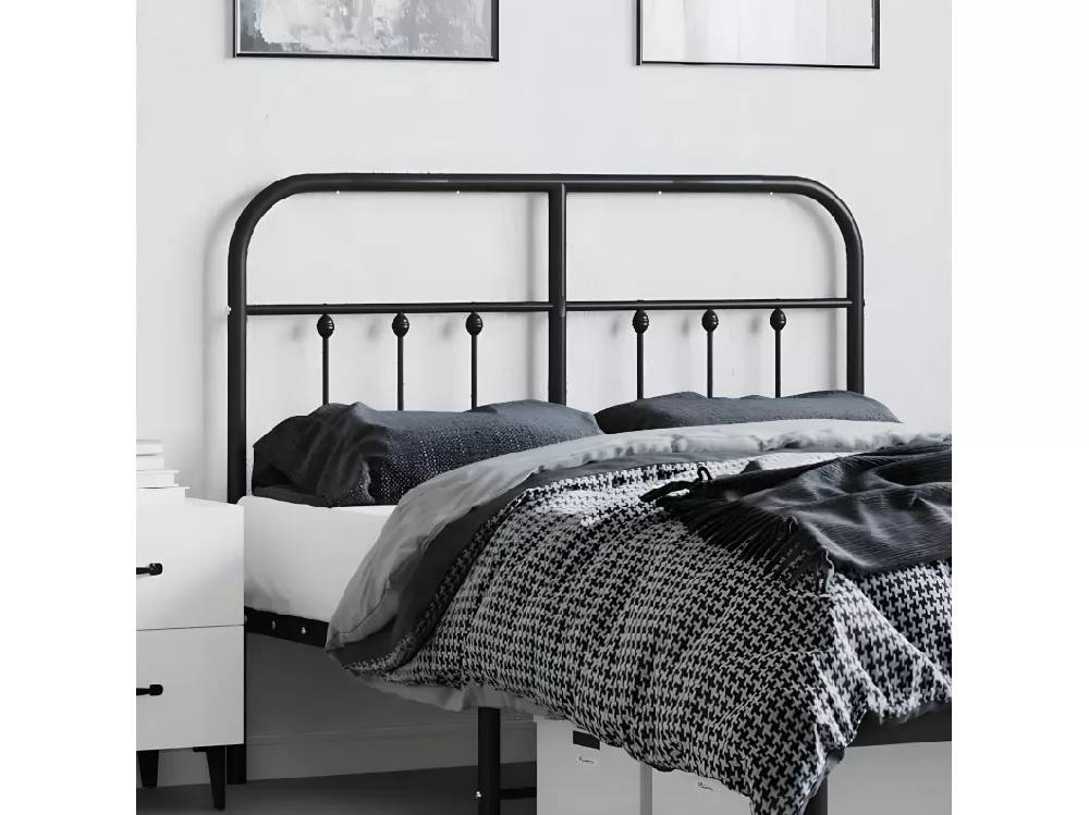 Kauf Unique Kopfteil Metall Schwarz 120 cm Super Sparpreis