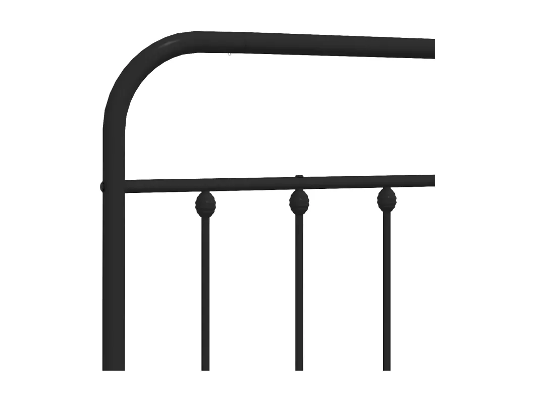 Kauf Unique Kopfteil Metall Schwarz 120 cm Super Sparpreis