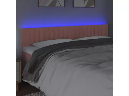 Kauf Unique LED Kopfteil Rosa 200x5x78/88 cm Samt Kostenlose Rückgabe