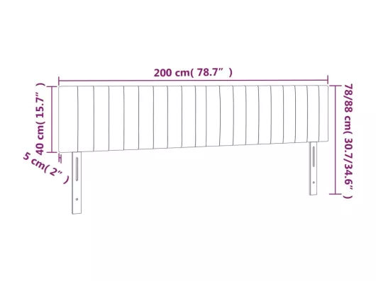 Kauf Unique LED Kopfteil Rosa 200x5x78/88 cm Samt Kostenlose Rückgabe