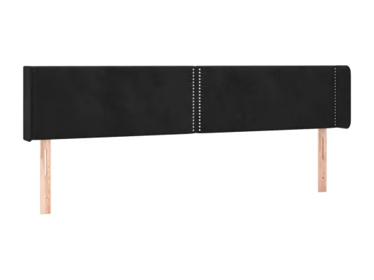 Kauf Unique LED Kopfteil Schwarz 183x16x78/88 cm Samt Letzter Tag