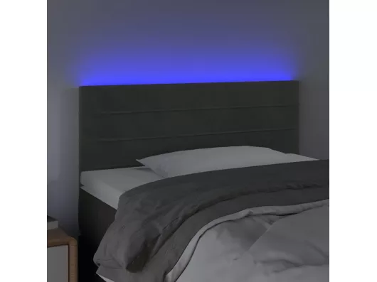 Kauf Unique LED Kopfteil Dunkelgrau 80x5x78/88 cm Samt Bis zu 60% Rabatt