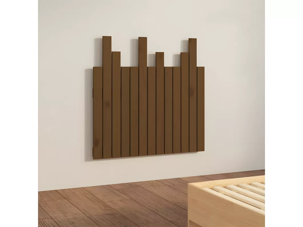 Kauf Unique Wand-Kopfteil Honigbraun 82,5x3x80 cm Massivholz Kiefer Bis zu 55% Rabatt
