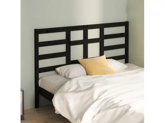 Kauf Unique Bett-Kopfteil Schwarz 126x4x104 cm Massivholz Kiefer Discount Store für neue Produkte