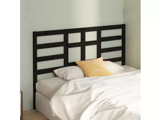 Kauf Unique Bett-Kopfteil Schwarz 126x4x104 cm Massivholz Kiefer Discount Store für neue Produkte