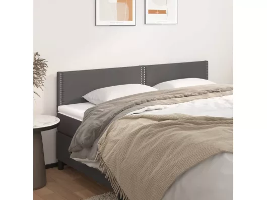 Kauf Unique Kopfteile 2 Stk. Grau 100x5x78/88 cm Kunstleder Kostenloser Versand international
