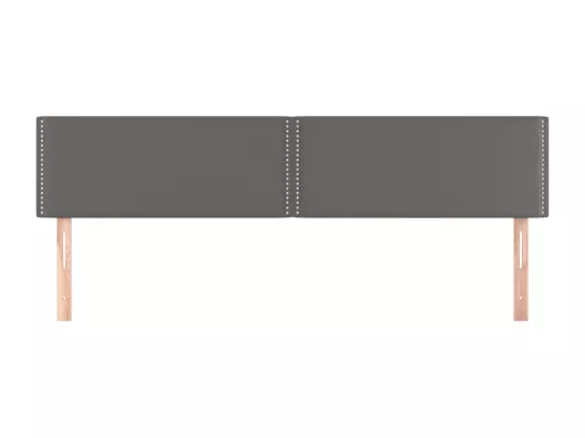 Kauf Unique Kopfteile 2 Stk. Grau 100x5x78/88 cm Kunstleder Kostenloser Versand international