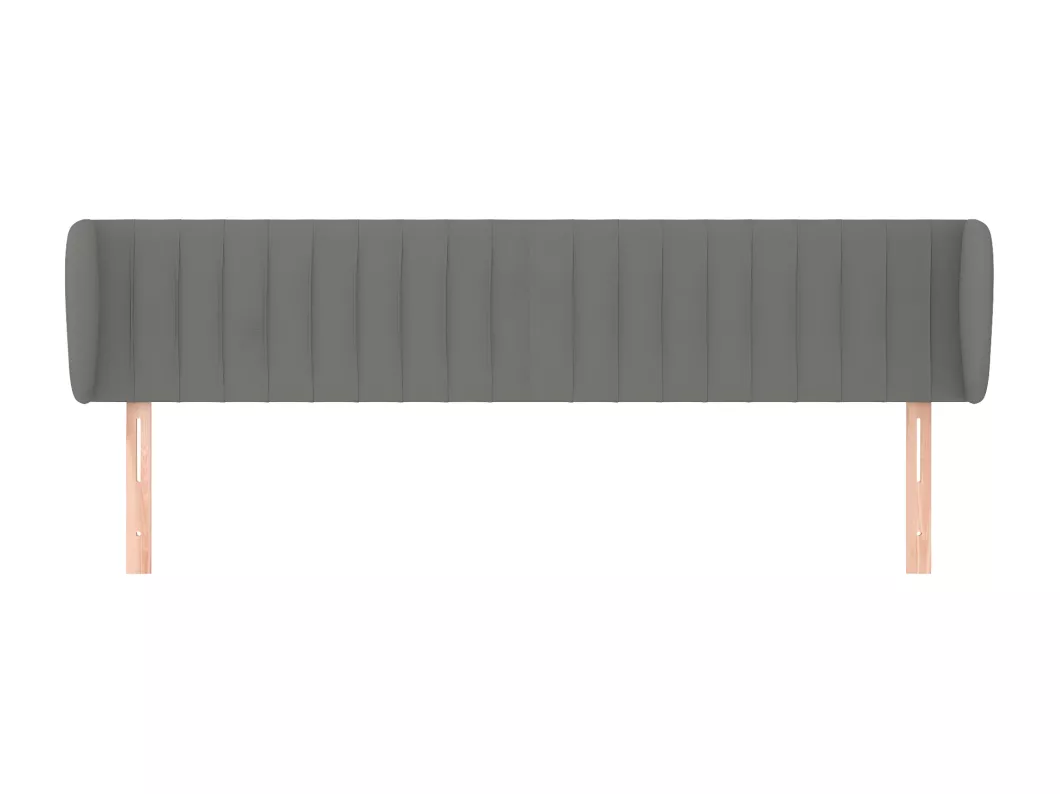 Kauf Unique Kopfteil mit Ohren Dunkelgrau 183x23x78/88 cm Stoff Fabrikladen