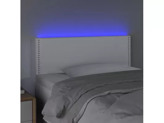 Kauf Unique LED Kopfteil Weiß 90x5x78/88 cm Kunstleder Begrenzt auf 3 Tage