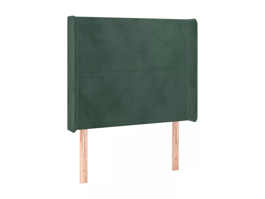 Kauf Unique LED Kopfteil Dunkelgrün 83x16x118/128 cm Samt Auslauf