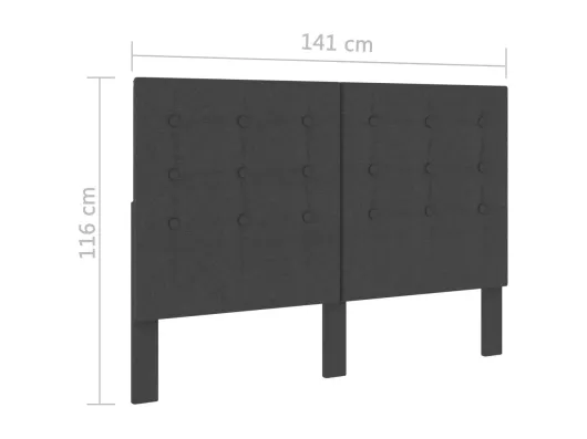 Kauf Unique Kopfteil Getuftet Dunkelgrau Stoff 140 x 200 cm Verkauf
