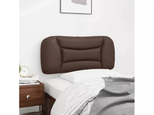 Kauf Unique Kopfteil-Kissen Braun 90 cm Kunstleder Schlussverkauf