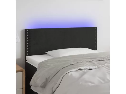 Kauf Unique LED Kopfteil Schwarz 100x5x78/88 cm Samt