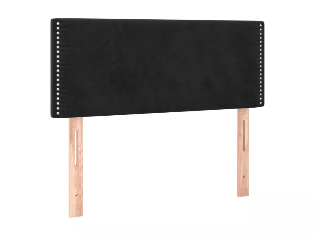 Kauf Unique LED Kopfteil Schwarz 100x5x78/88 cm Samt Fabrikverkauf