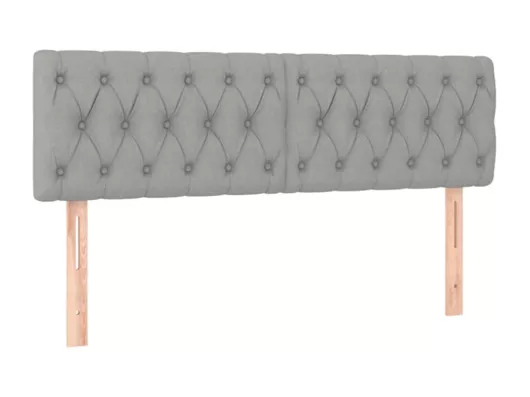 Kauf Unique LED Kopfteil Hellgrau 160x7x78/88 cm Stoff Meist gekauft