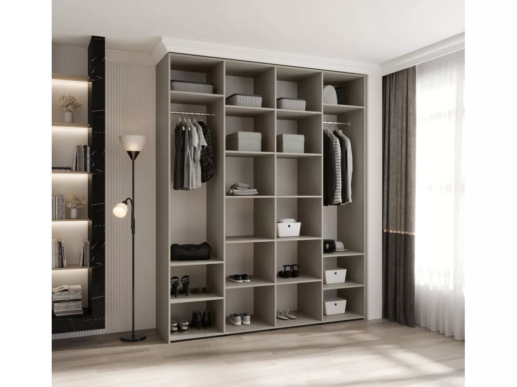 Kauf Unique Drehtürenschrank Como 4 245,5/200/50 4-türig (Kaschmir/Schwarz) Sonderangebot
