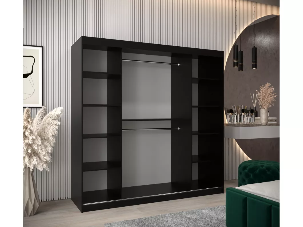 Kauf Unique SCHWEBETÜRENSCHRANK DOME 200/200/62 2-türig (Schwarz) Versandkostenfrei
