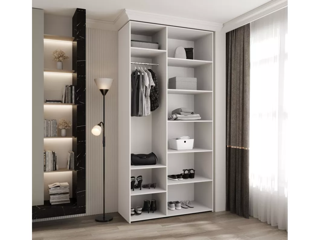 Kauf Unique Drehtürenschrank Como 3 245,5/120/50 3-türig (Weiß/Gold) Großer Ausverkauf