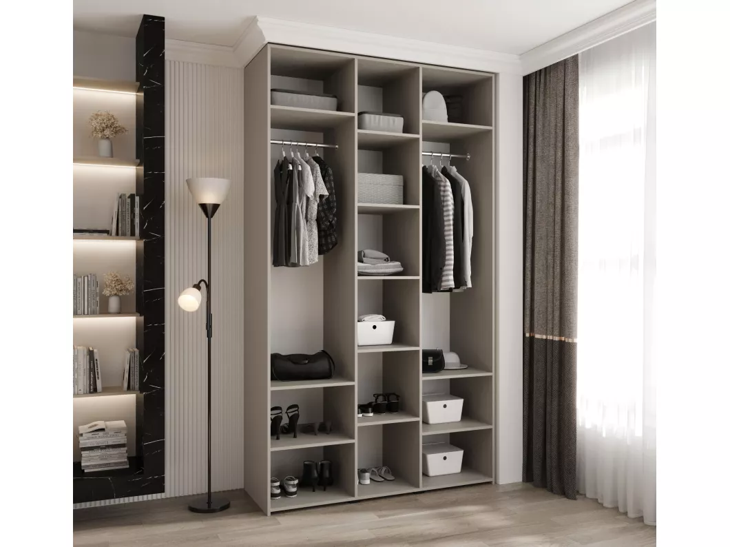 Kauf Unique Drehtürenschrank Como 2 245,5/140/50 3-türig (Kaschmir/Schwarz) Begrenztes Angebot