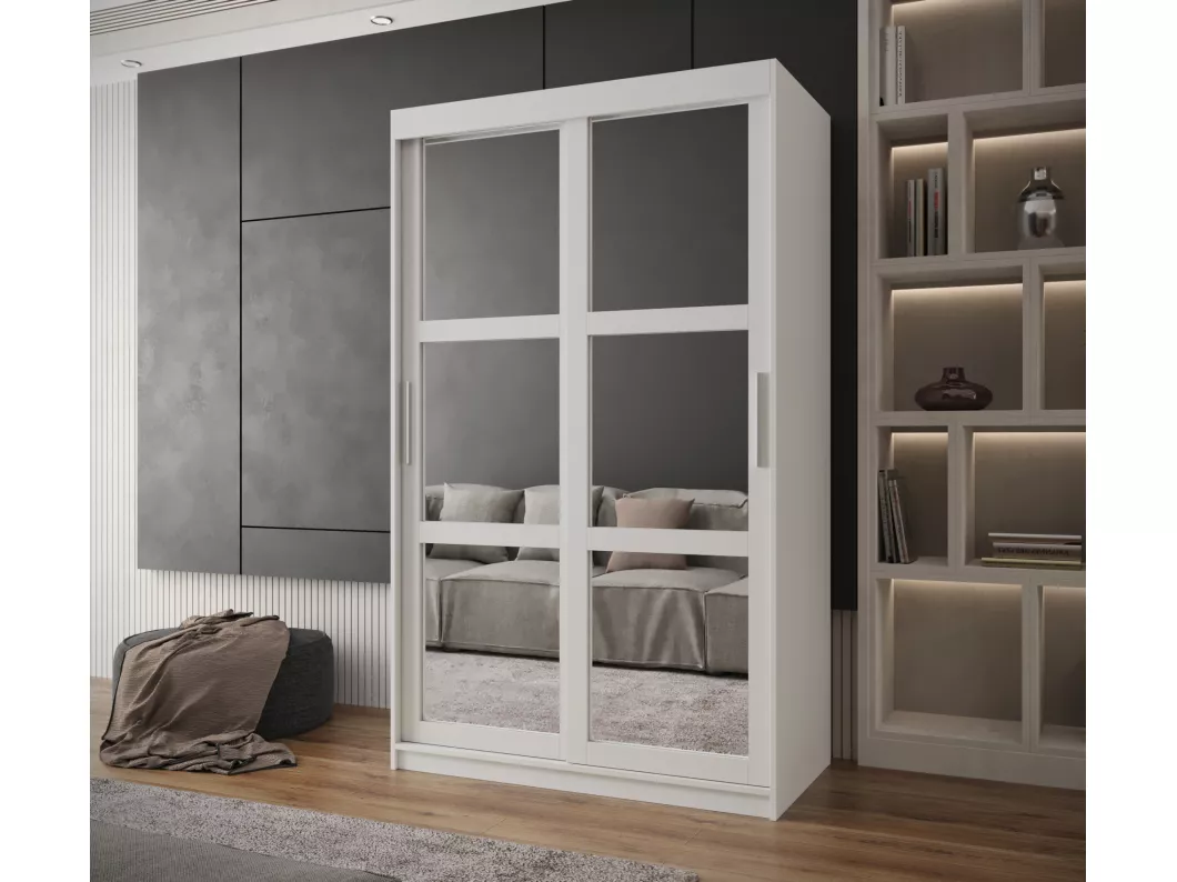 Kauf Unique SCHWEBETÜRENSCHRANK MIROR 200/120/62 2-türig (Weiß) Online Shopping