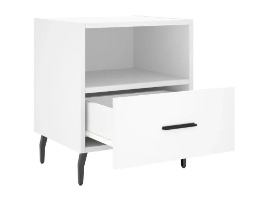 Kauf Unique Nachttisch Weiß 40x35x47,5 cm Holzwerkstoff Black Friday