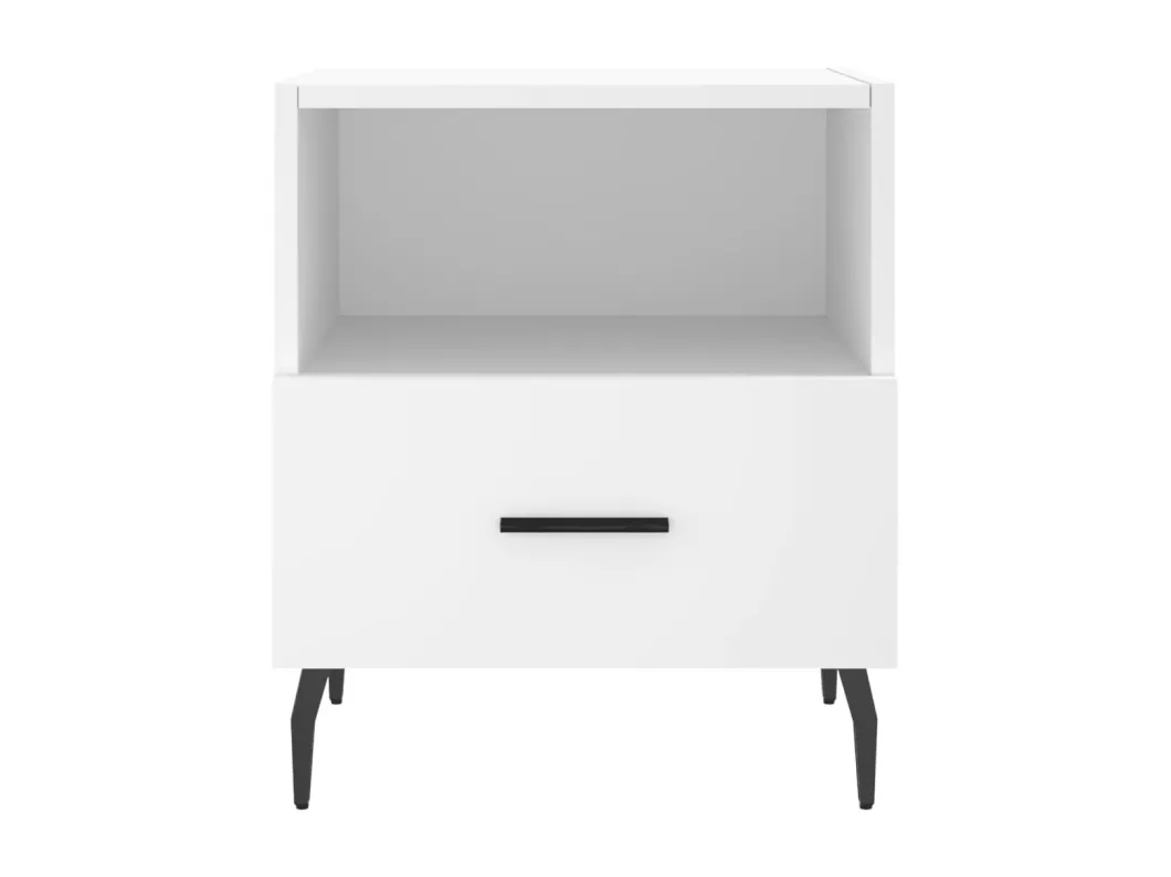 Kauf Unique Nachttisch Weiß 40x35x47,5 cm Holzwerkstoff Black Friday