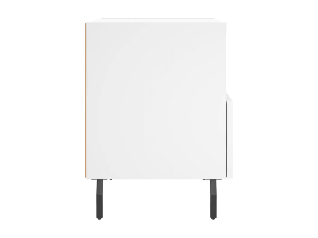 Kauf Unique Nachttisch Weiß 40x35x47,5 cm Holzwerkstoff Black Friday
