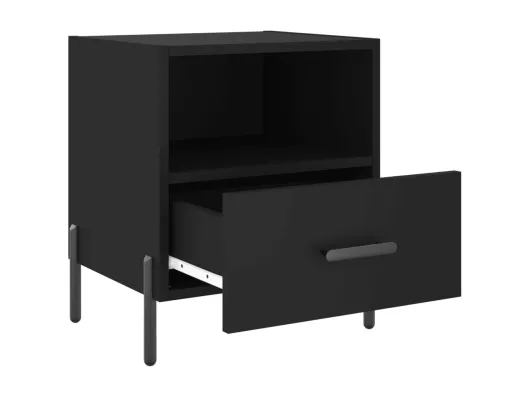 Kauf Unique Nachttisch Schwarz 40x35x47,5 cm Holzwerkstoff Cyber Monday