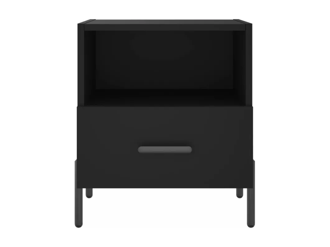 Kauf Unique Nachttisch Schwarz 40x35x47,5 cm Holzwerkstoff Cyber Monday