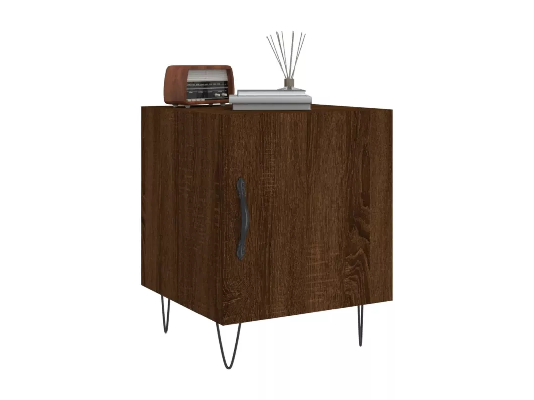 Kauf Unique Nachttisch Braun Eichen-Optik 40x40x50 cm Holzwerkstoff Weihnachtsangebot