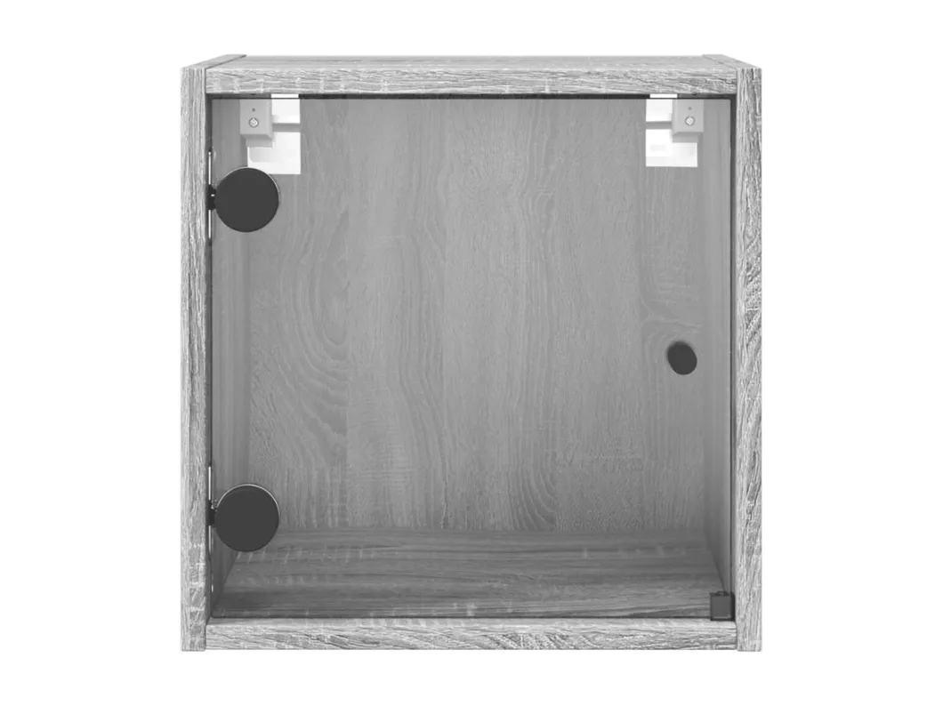 Kauf Unique Nachttisch mit Glastür Grau Sonoma 35x37x35 cm Osterangebot