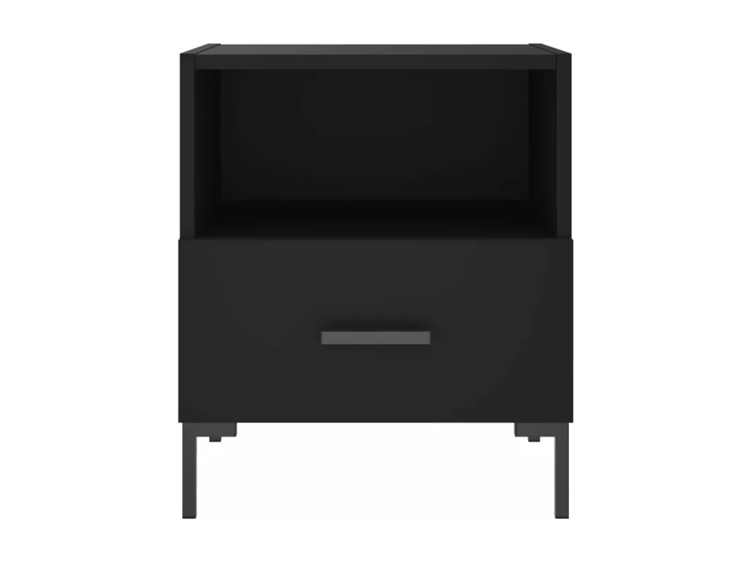Kauf Unique Nachttisch Schwarz 40x35x47,5 cm Holzwerkstoff Jubiläumsangebot