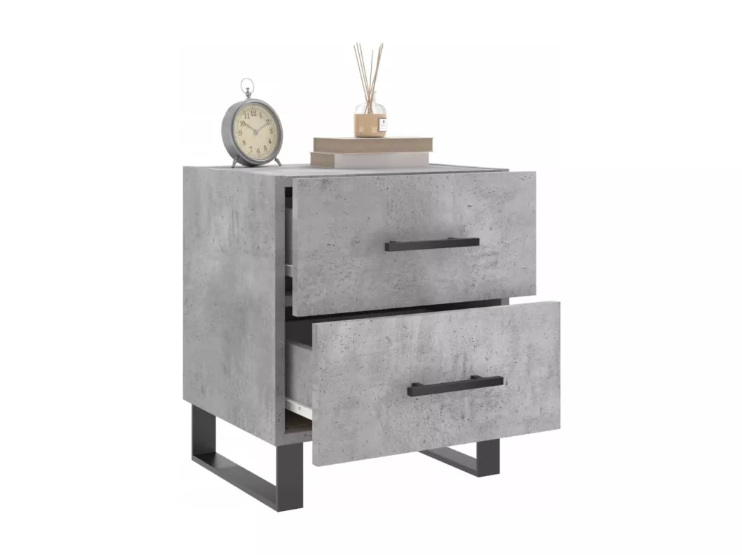 Kauf Unique Nachttische 2 Stk. Betongrau 40x35x47,5 cm Holzwerkstoff Heißer Verkauf