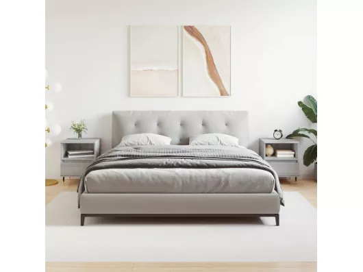 Kauf Unique Nachttische 2 Stk. Grau Sonoma 40x35x50 cm Holzwerkstoff