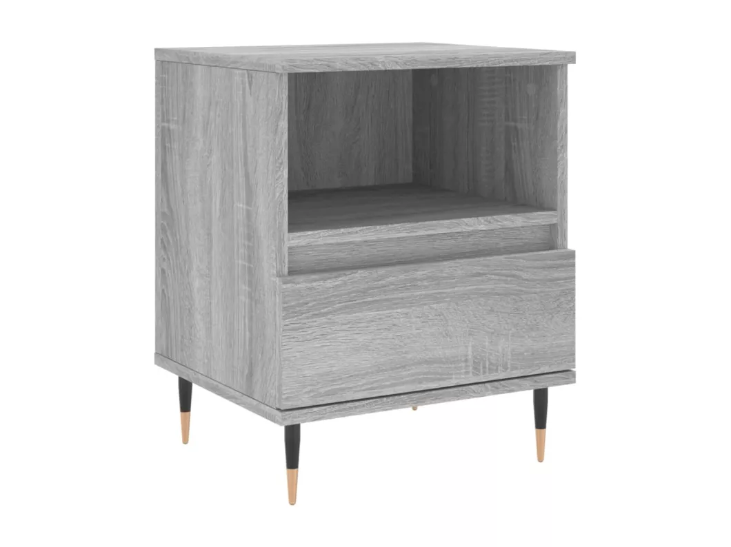 Kauf Unique Nachttische 2 Stk. Grau Sonoma 40x35x50 cm Holzwerkstoff Top Angebot