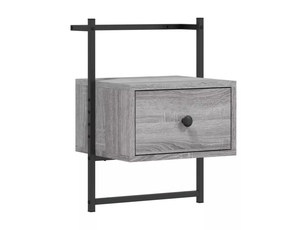 Kauf Unique Wand-Nachttische 2 Stk. Grau Sonoma 35x30x51 cm Holzwerkstoff Neueste Mode