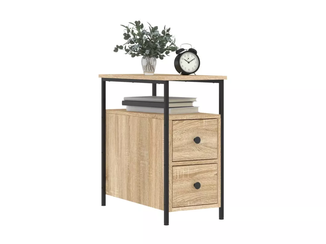 Kauf Unique Nachttische 2 Stk. Sonoma-Eiche 30x60x60 cm Holzwerkstoff Online Outlet