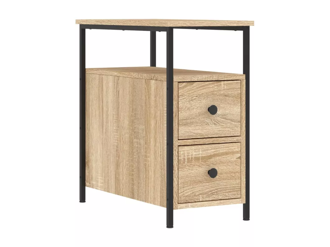 Kauf Unique Nachttische 2 Stk. Sonoma-Eiche 30x60x60 cm Holzwerkstoff Online Outlet