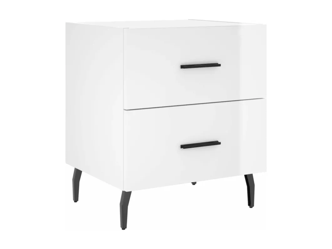 Kauf Unique Nachttische 2 Stk. Hochglanz-Weiß 40x35x47,5 cm Holzwerkstoff Zeitlich begrenztes Angebot
