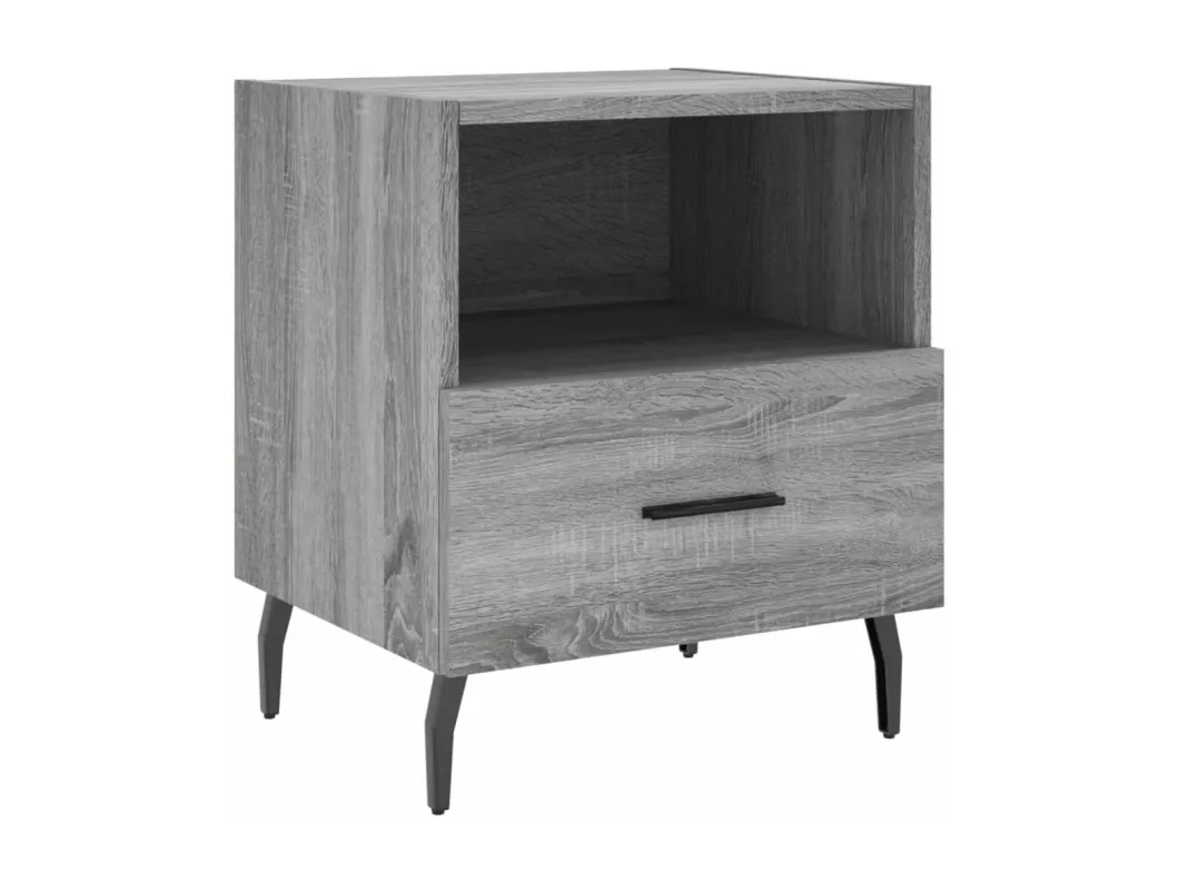Kauf Unique Nachttische 2 Stk. Grau Sonoma 40x35x47,5 cm Holzwerkstoff Exklusive Angebote