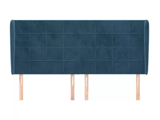 Kauf Unique Kopfteil mit Ohren Dunkelblau 163x23x118/128 cm Samt Neuheiten