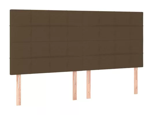 Kauf Unique LED Kopfteil Dunkelbraun 160x5x118/128 cm Stoff Saisonale Angebote