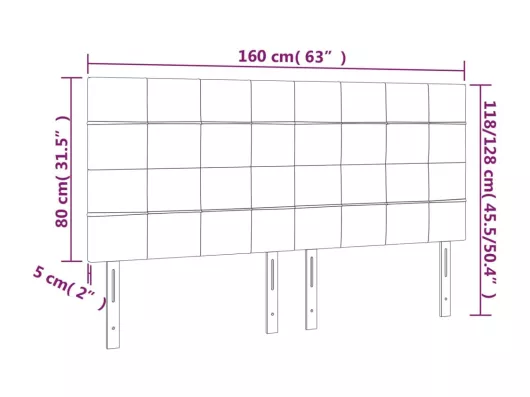 Kauf Unique LED Kopfteil Dunkelbraun 160x5x118/128 cm Stoff Saisonale Angebote